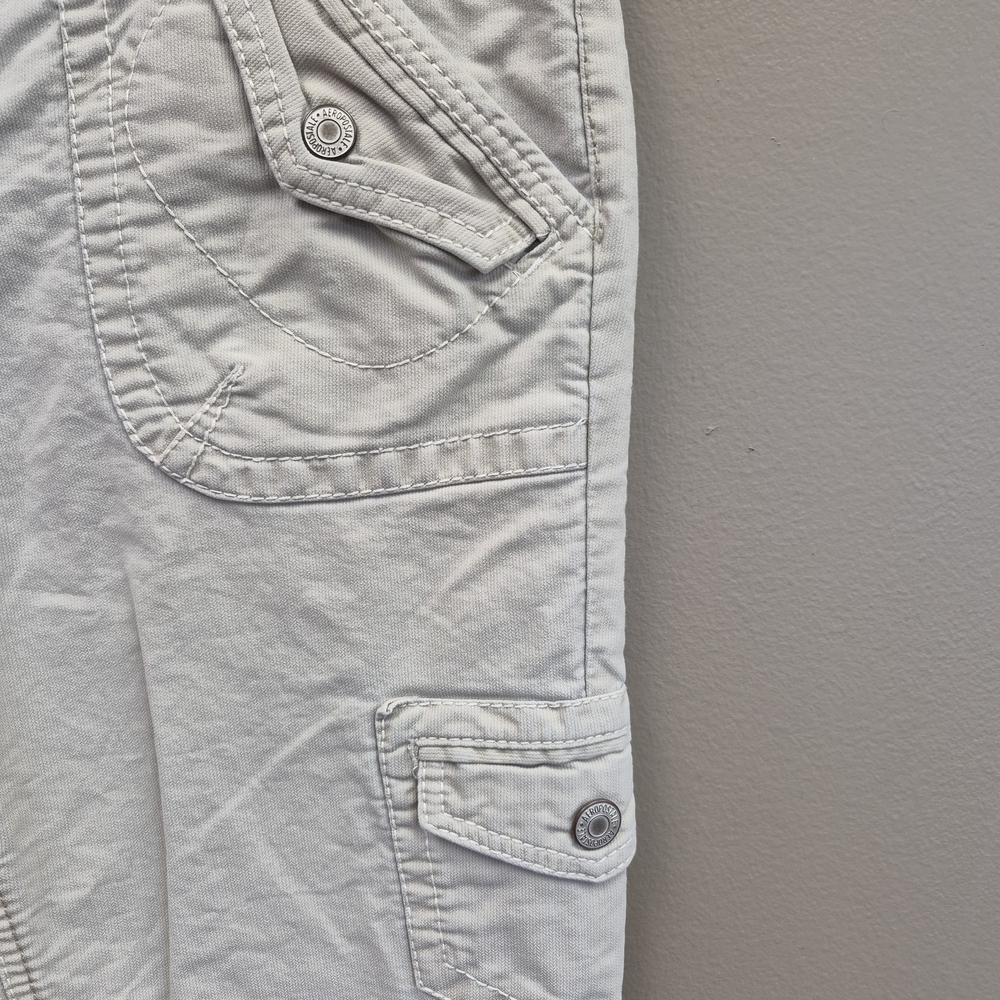Real Y2K Aeropostale Cargo Pants Beige Low Rise 9/10 - Picture 5 of 6